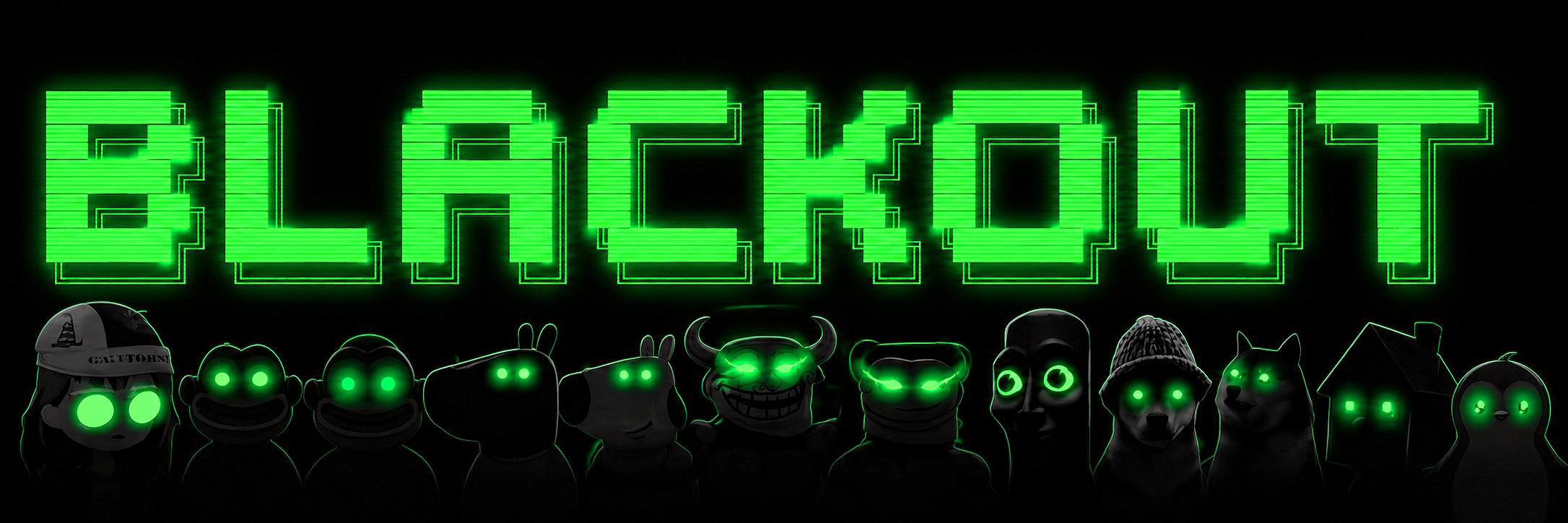 BLACKOUT 影子人群横幅视觉