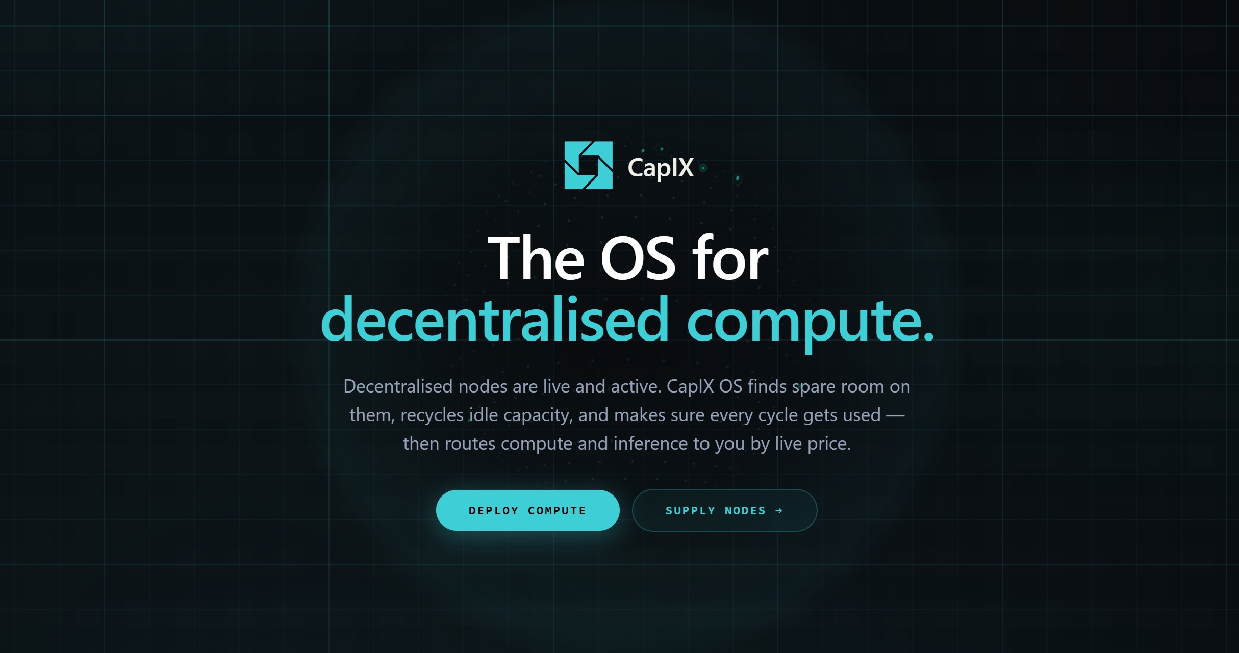 CaplX Protocol CapIX OS 路由与算力网络示意图