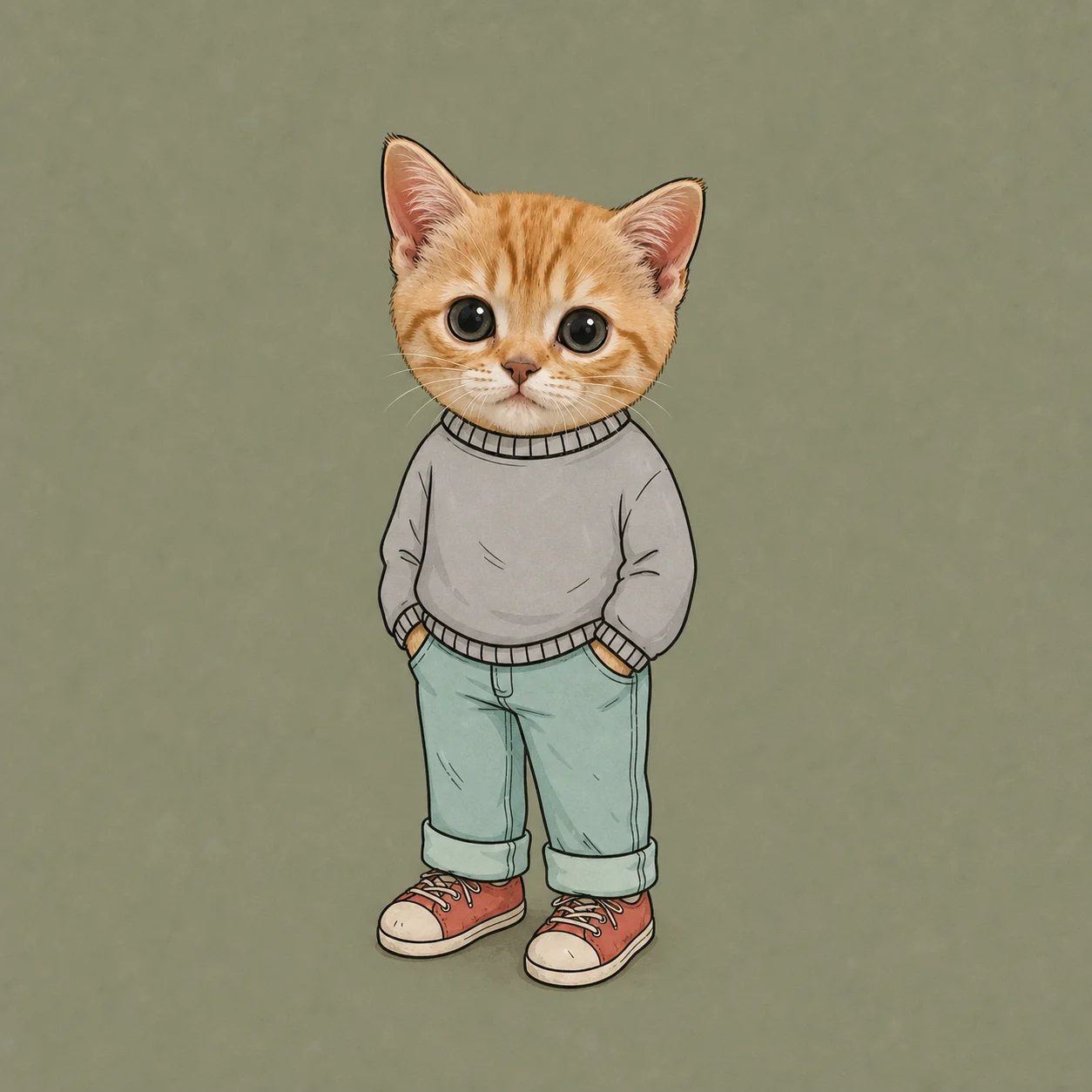 Just a chill cat 橙猫形象 Hero 图