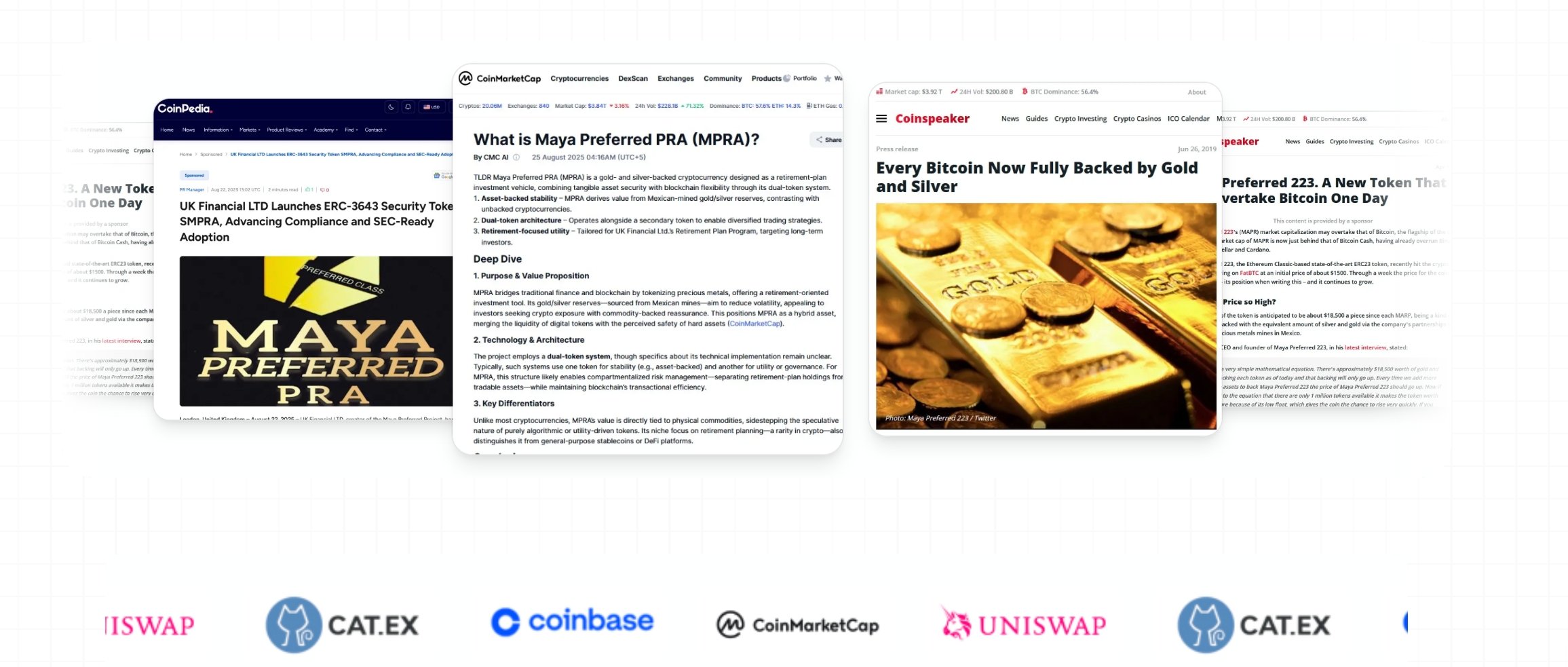 Maya Preferred 黄金白银抵押代币架构示意图