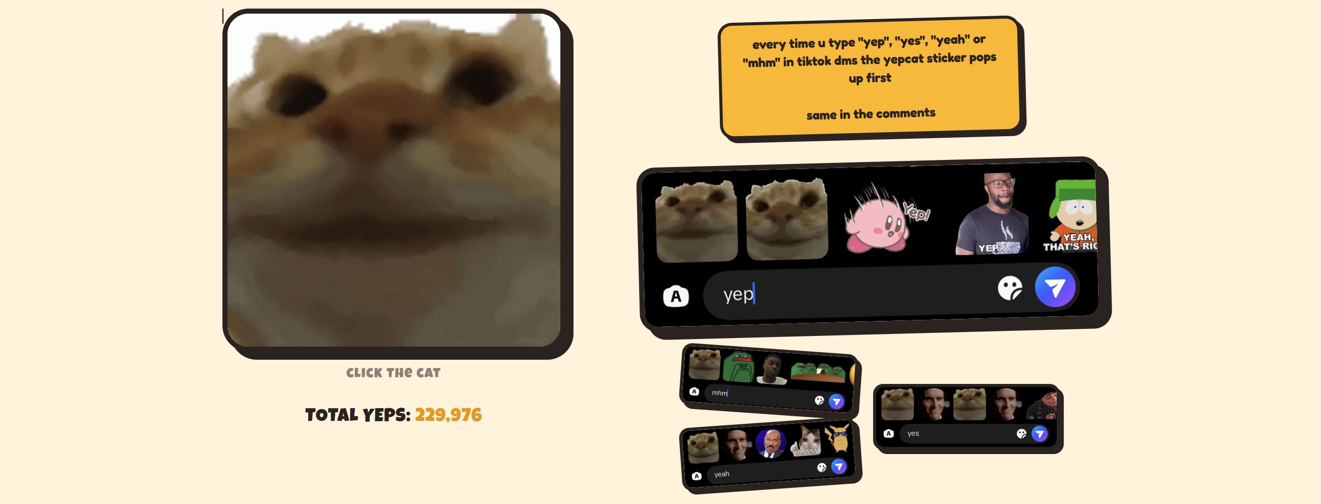 yepcat 点头猫 GIF 表情包形象